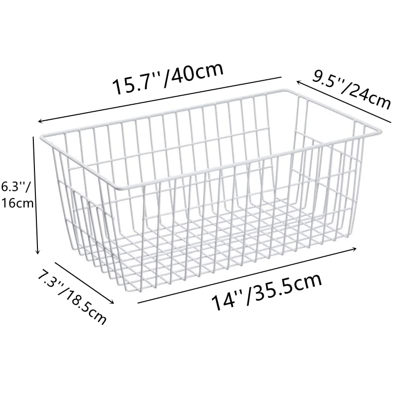 17.5" 2Packs Wire Metal Freezer Organizer Bins O167