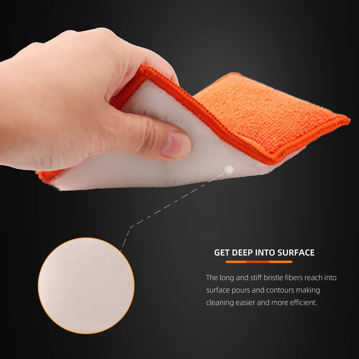 8Pcs Microfiber Car Wax Applicator Sponge, 6in x 3.3in x 0.8in Y25100