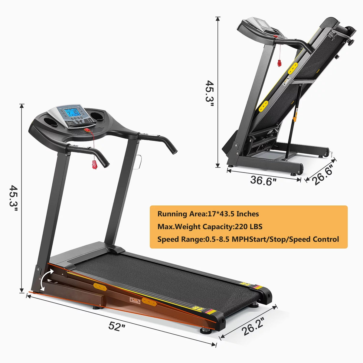 2.5 HP Treadmill with 12% Auto Incline J2239