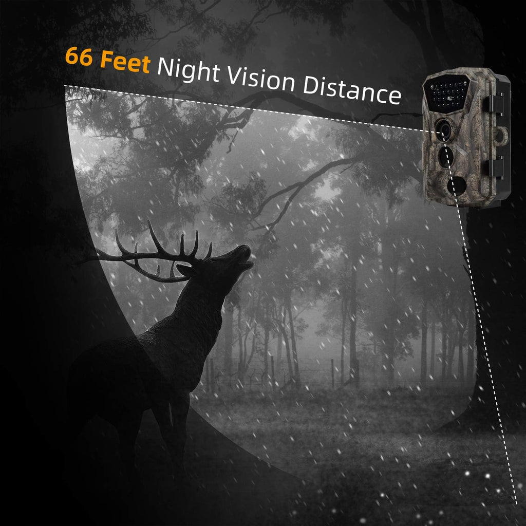 2 Pack 18MP 1080P Game Hunting Scouting Camera with 3 Infrared Sensors Motion Activated Night Vision 2.4" LCD M497