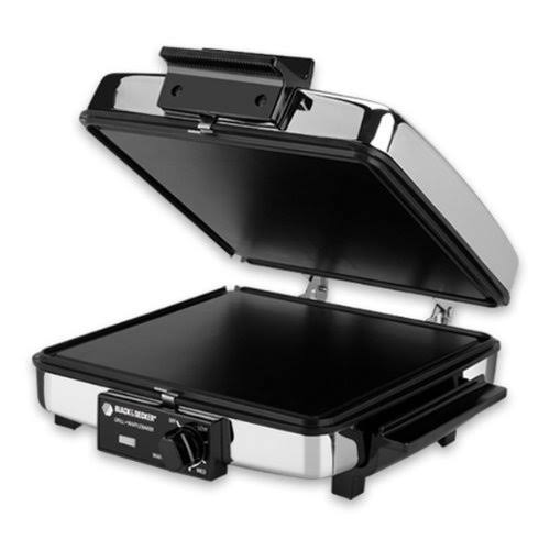 Compact Nonstick 3-in-1 Indoor Grill/Griddler & Waffle Maker with Chrome Housing O551133