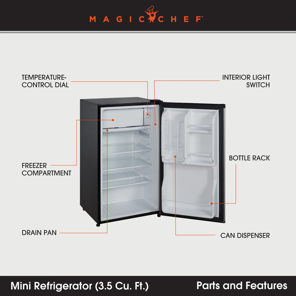 18.5 inch 3.5 Cu. ft. Compact Refrigerator Single Door W78555