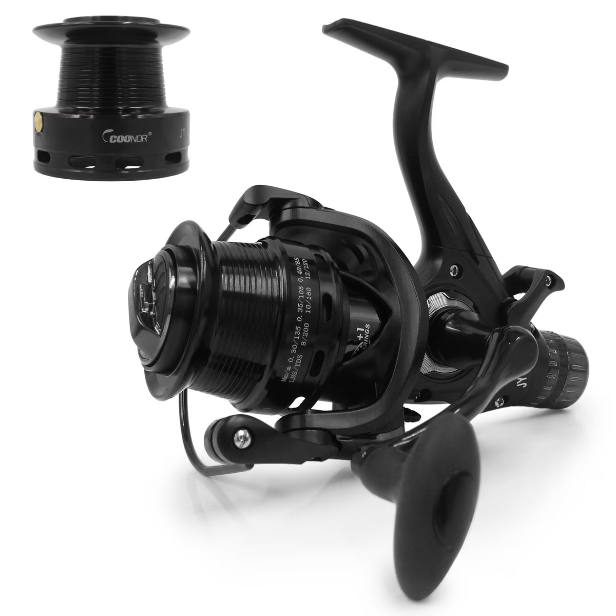 Fishing Reel Dual Brake System High Speed Spinning Interchangeable Handle P21266