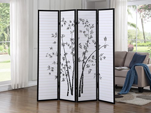 Black 3-Panel Shoji Room Divider Screen O491