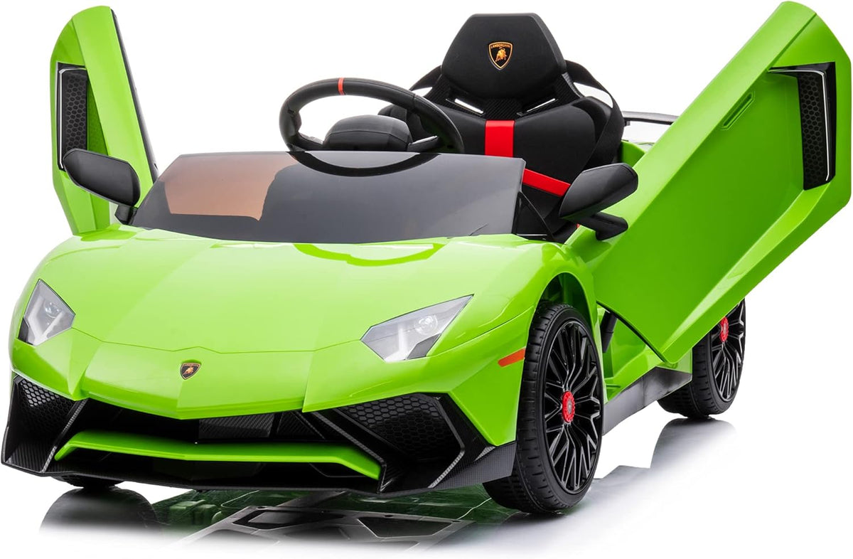 12V Licensed Lamborghini Aventador Battery Powered Sports Car Toy - Black D523