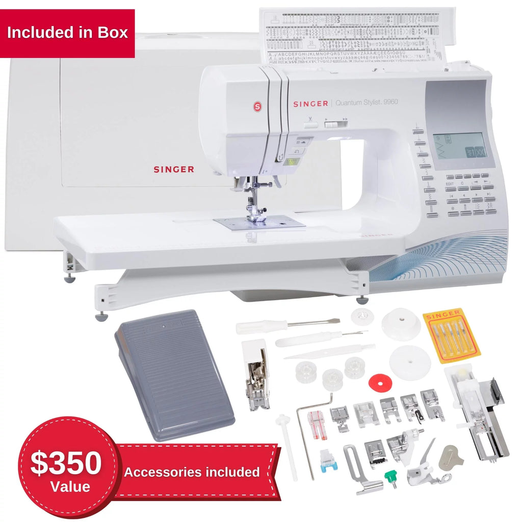 Computerized Sewing Machine With Accessory Kit, Extension Table R9122