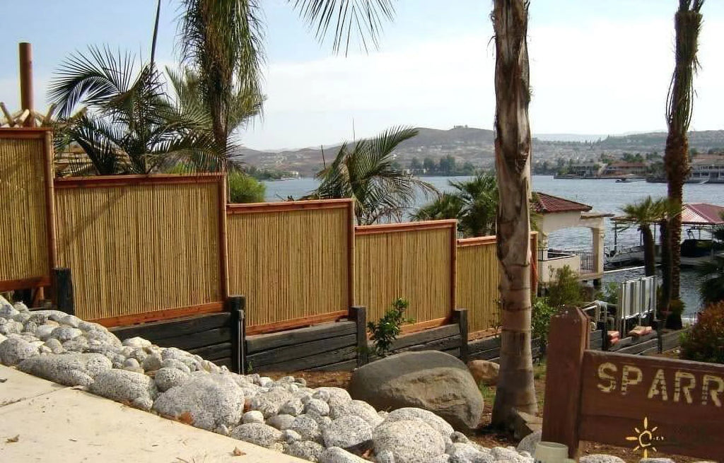 Natural Bamboo Fencing Garden Screen Rolled Fence Panel 3/4 D x 4' H x 8' L A3197