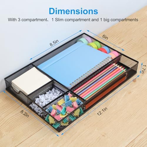 5 Grid Metal Mesh Drawer Organizer M239282