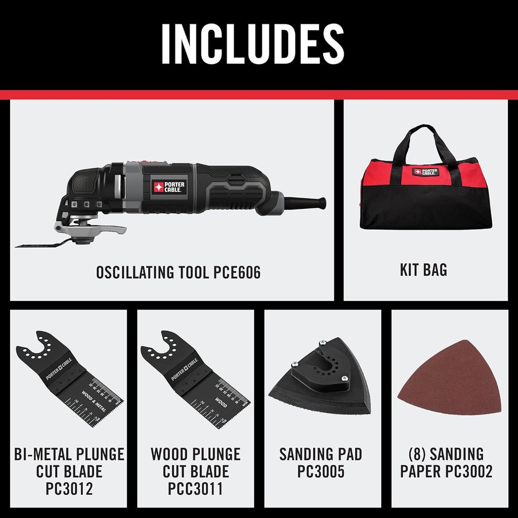 Oscillating Multi-Tool Kit, 3.0-Amp, 11-Piece, Corded T646