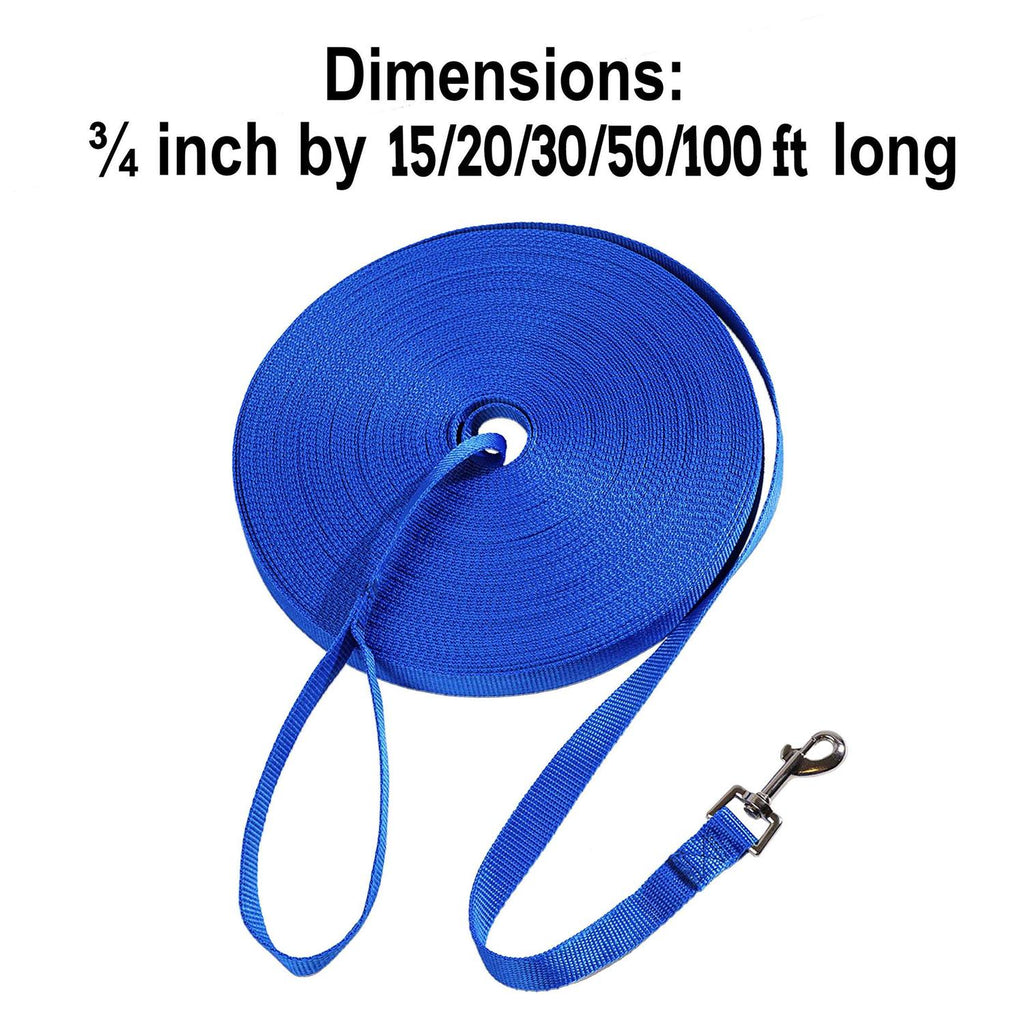 Dog Puppy Training Leash 15ft 20ft 30ft 50ft 100ft Z40363