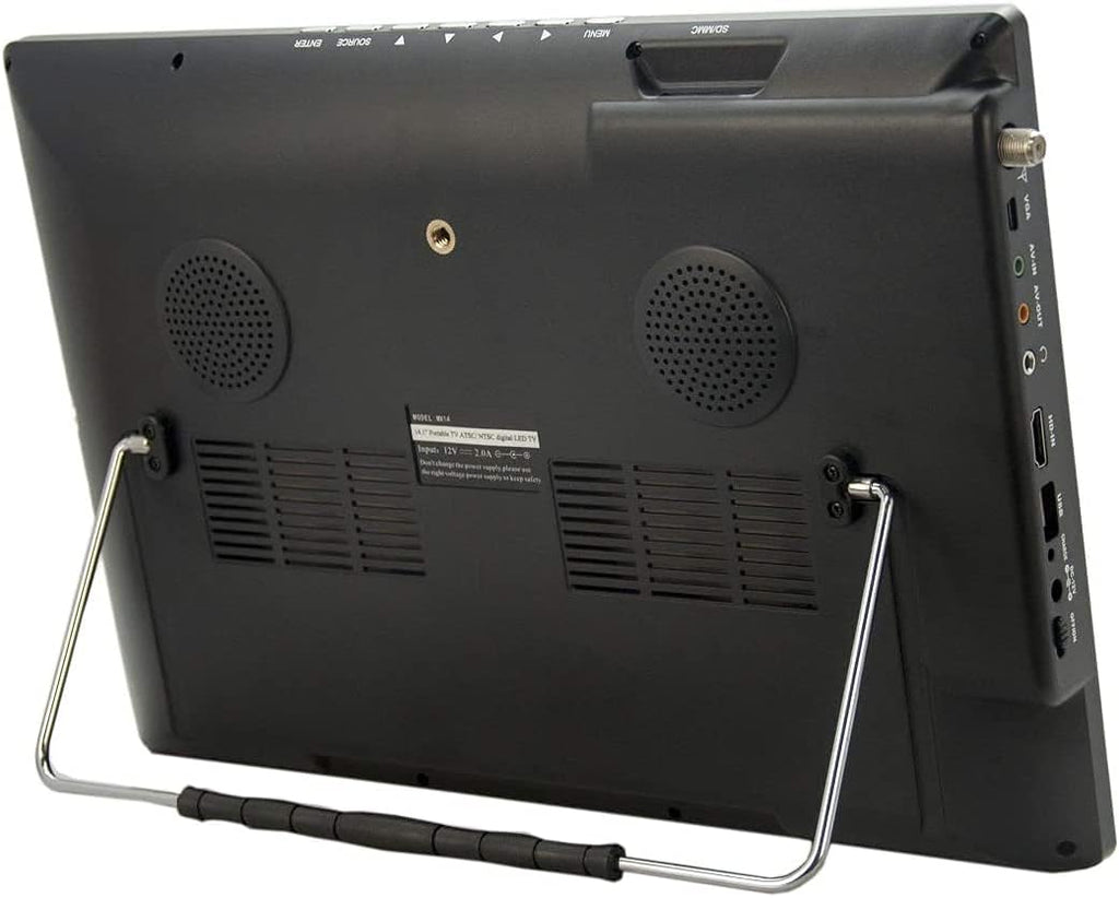 14.1 Portable Widescreen LED TV with HDMI, USB/SD Card Slot, and Remote Control I4657