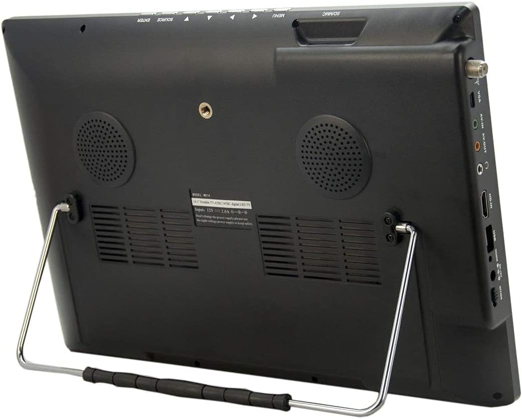 14.1 Portable Widescreen LED TV with HDMI, USB/SD Card Slot, and Remote Control I4657