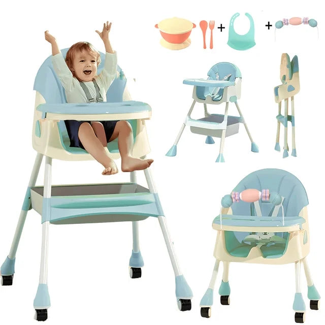 4-in-1 Baby High Chair Green C840