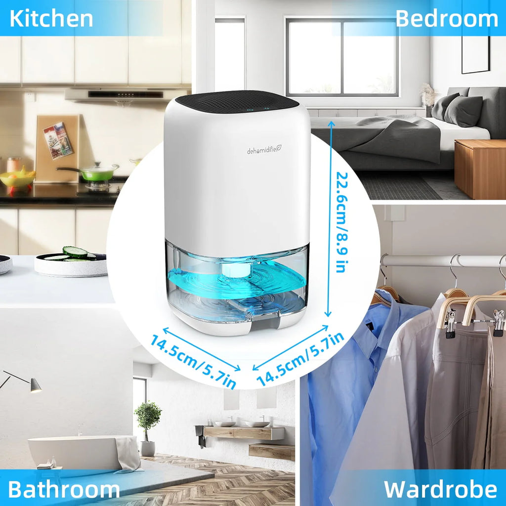 Portable Ultra Quiet Dehumidifier 1000ML T69117