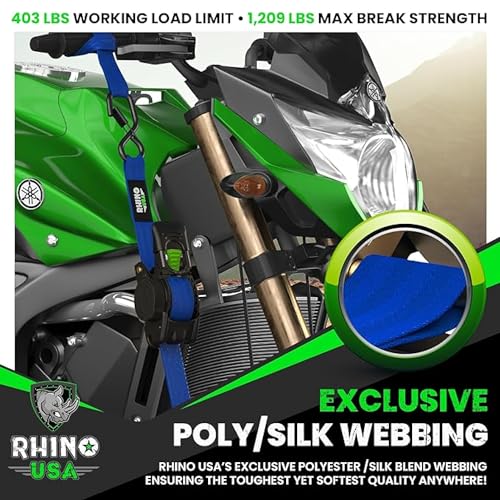 Retractable Ratchet Straps 4-Pack 1 Inch x 10 Feet Black L824589