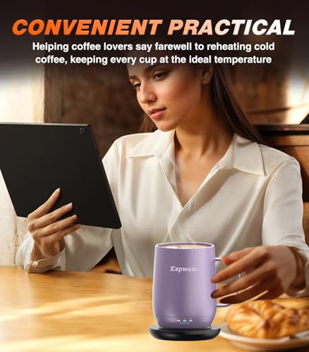 16oz Self Heating Coffee Mug with Temperature Control O3785