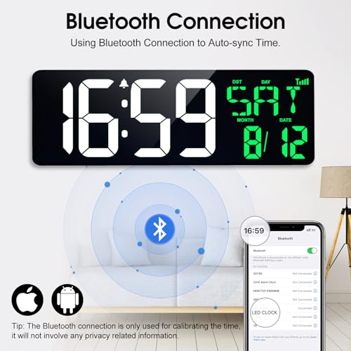 17 Inch Digital Wall Clock with Remote M11002