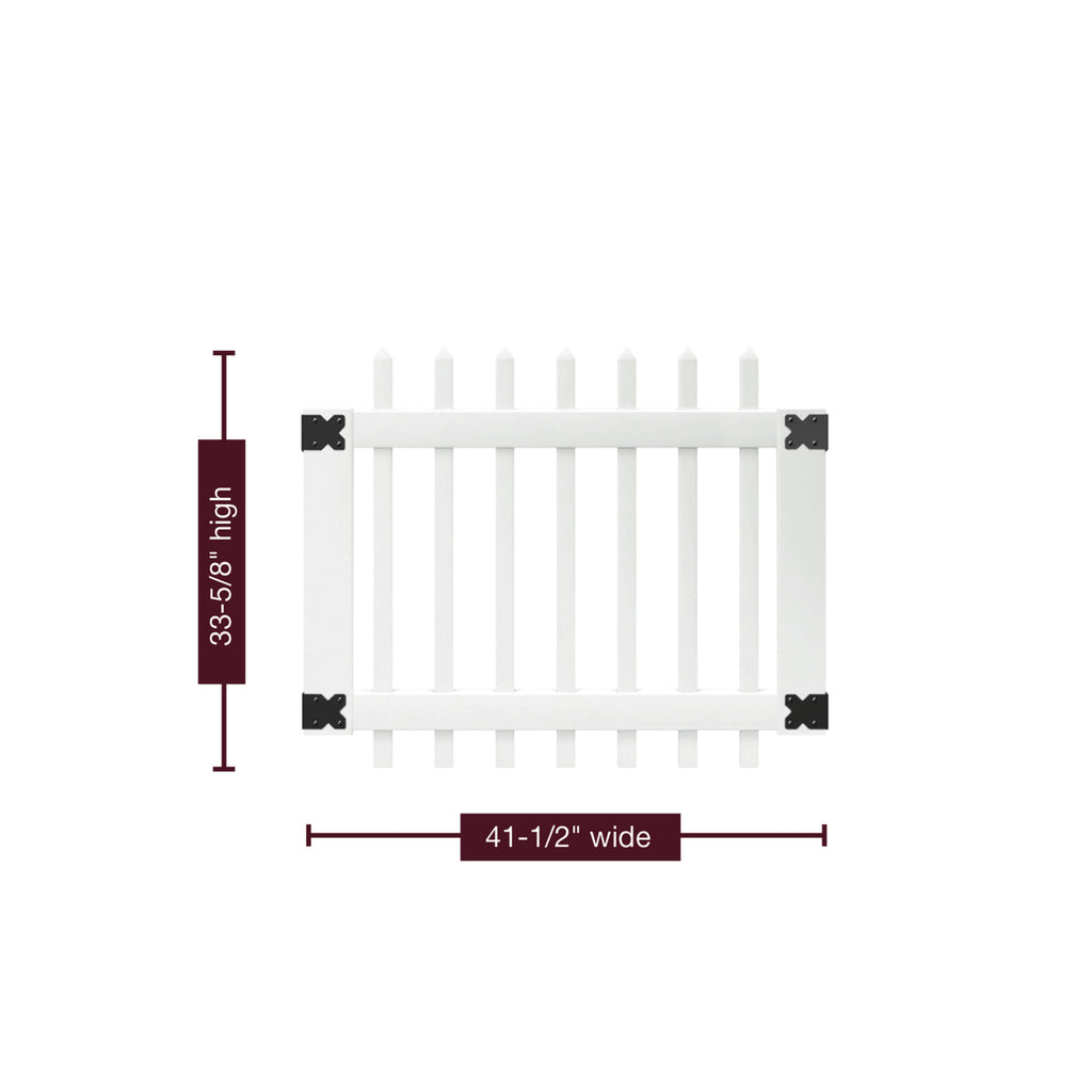 White Vinyl Picket Fence Gate Z27996