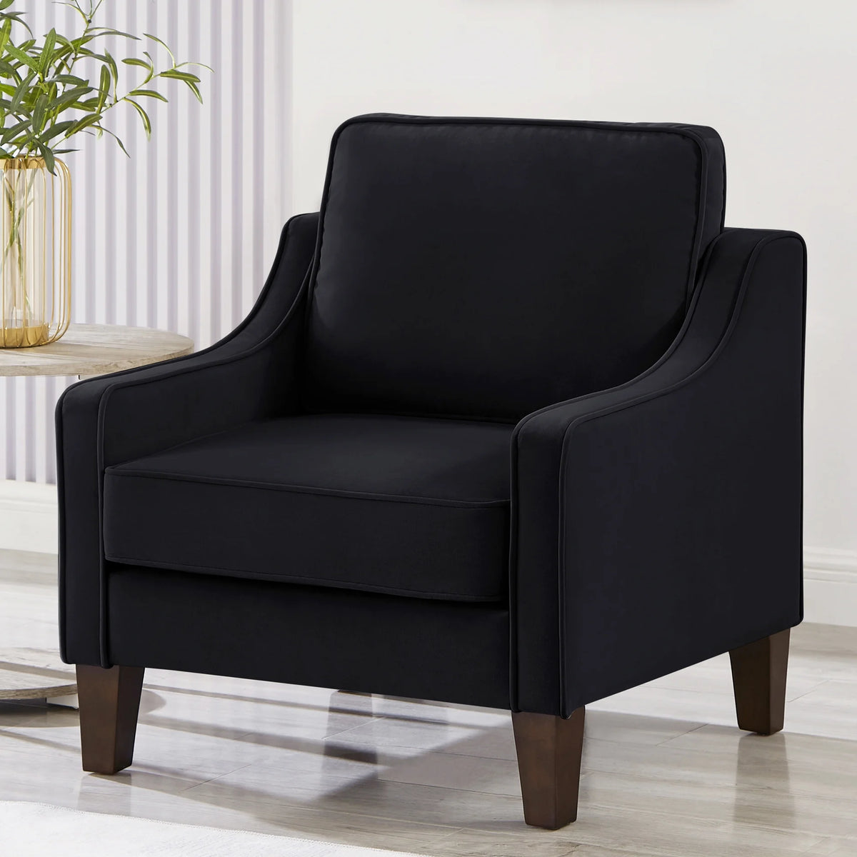 Black Velvet Armchair P803939