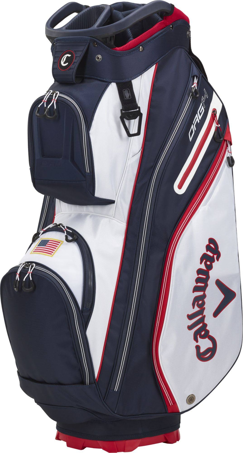 Golf Cart Bag White Navy Flag F256