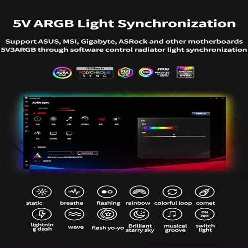 Black 9 Port ARGB PWM Fan Hub O666