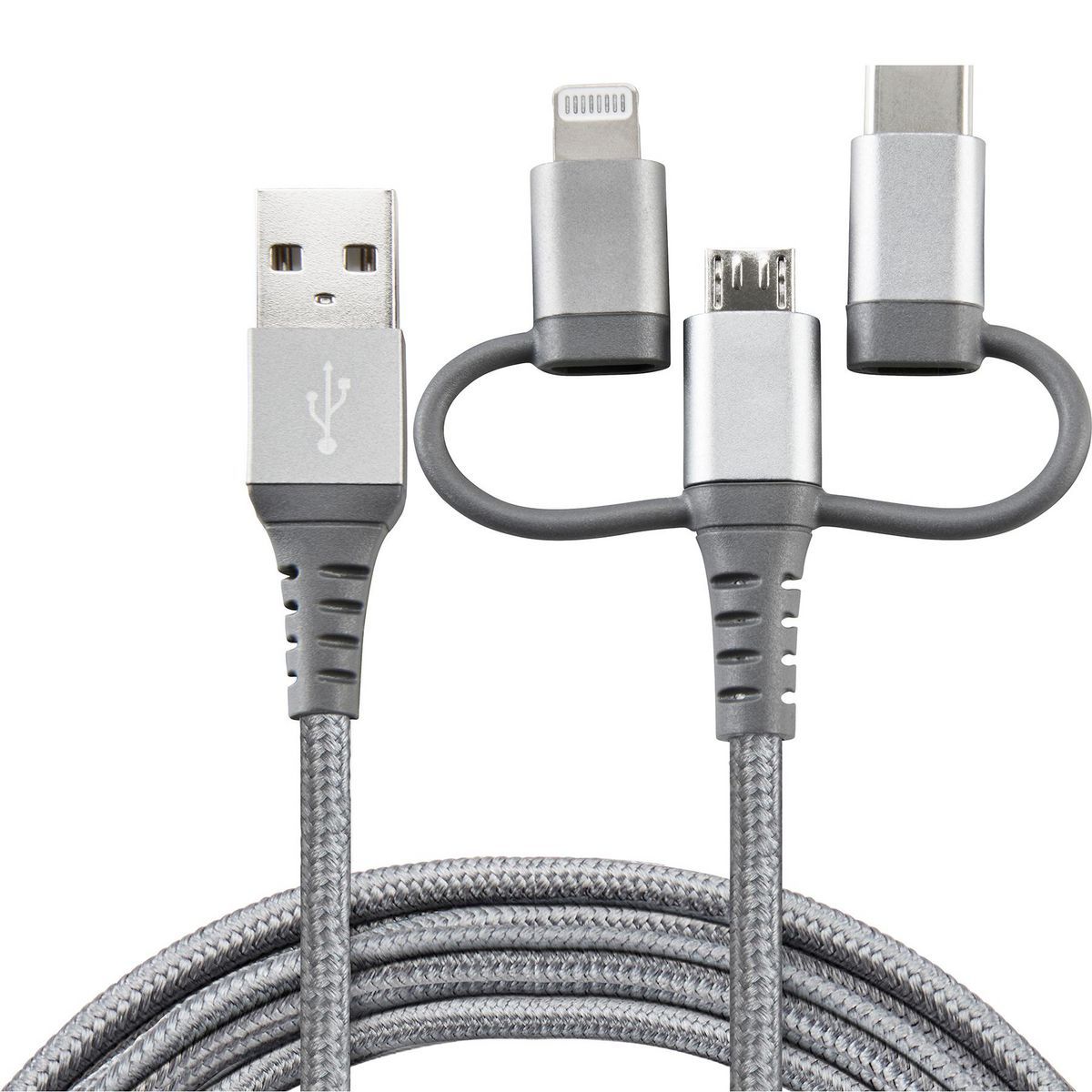 3-in-1 Braided Charging Cable P1580