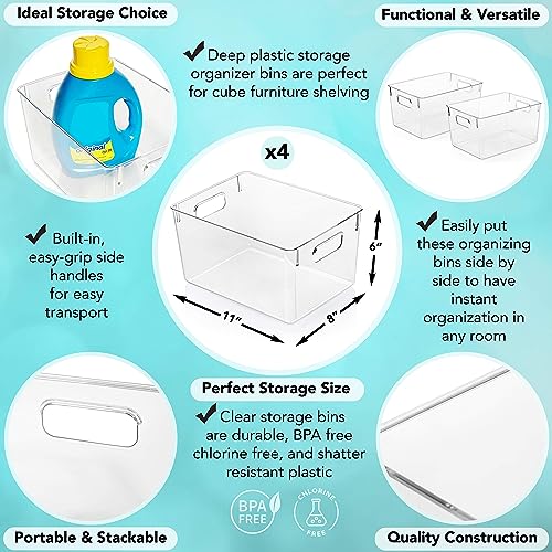 Clear Plastic Storage Bins E222