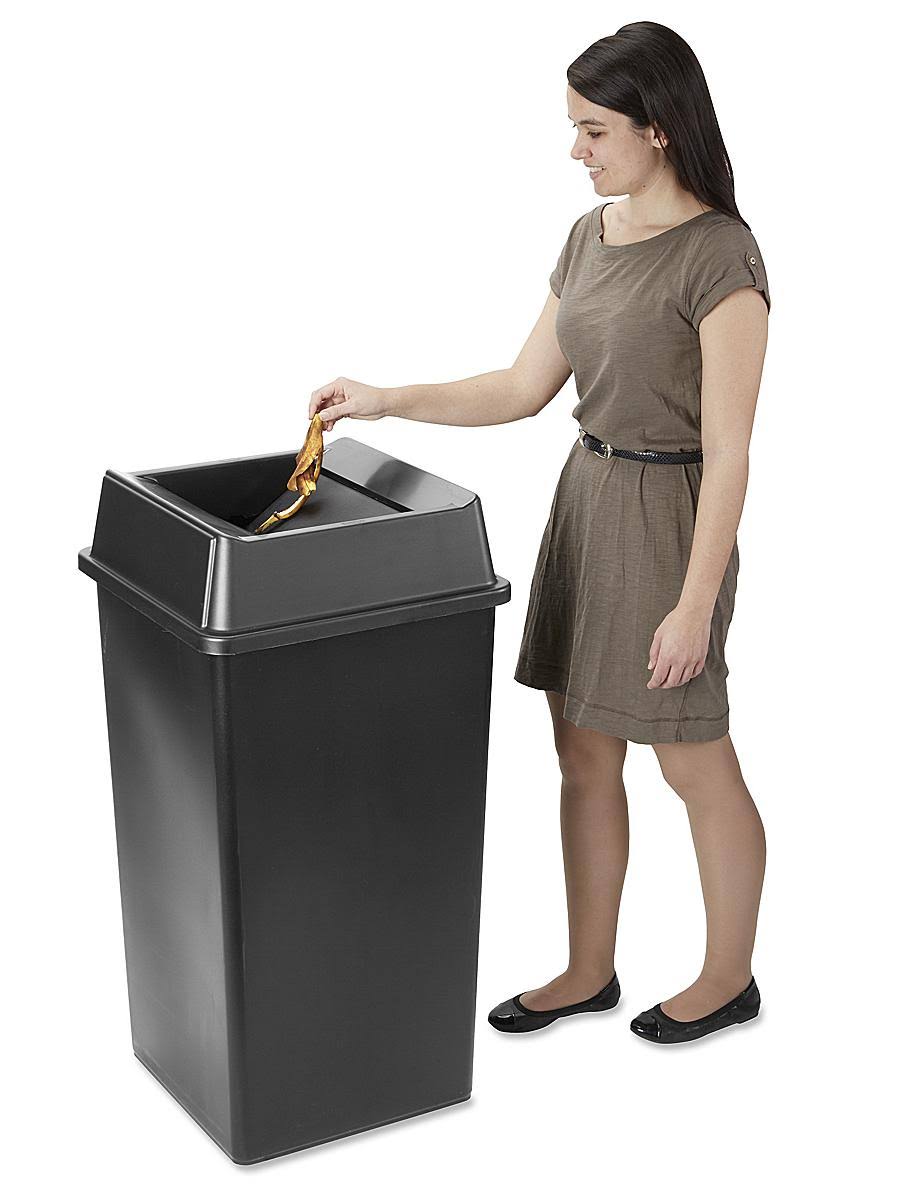 50 Gallon Black Hands-Free Trash Can G737