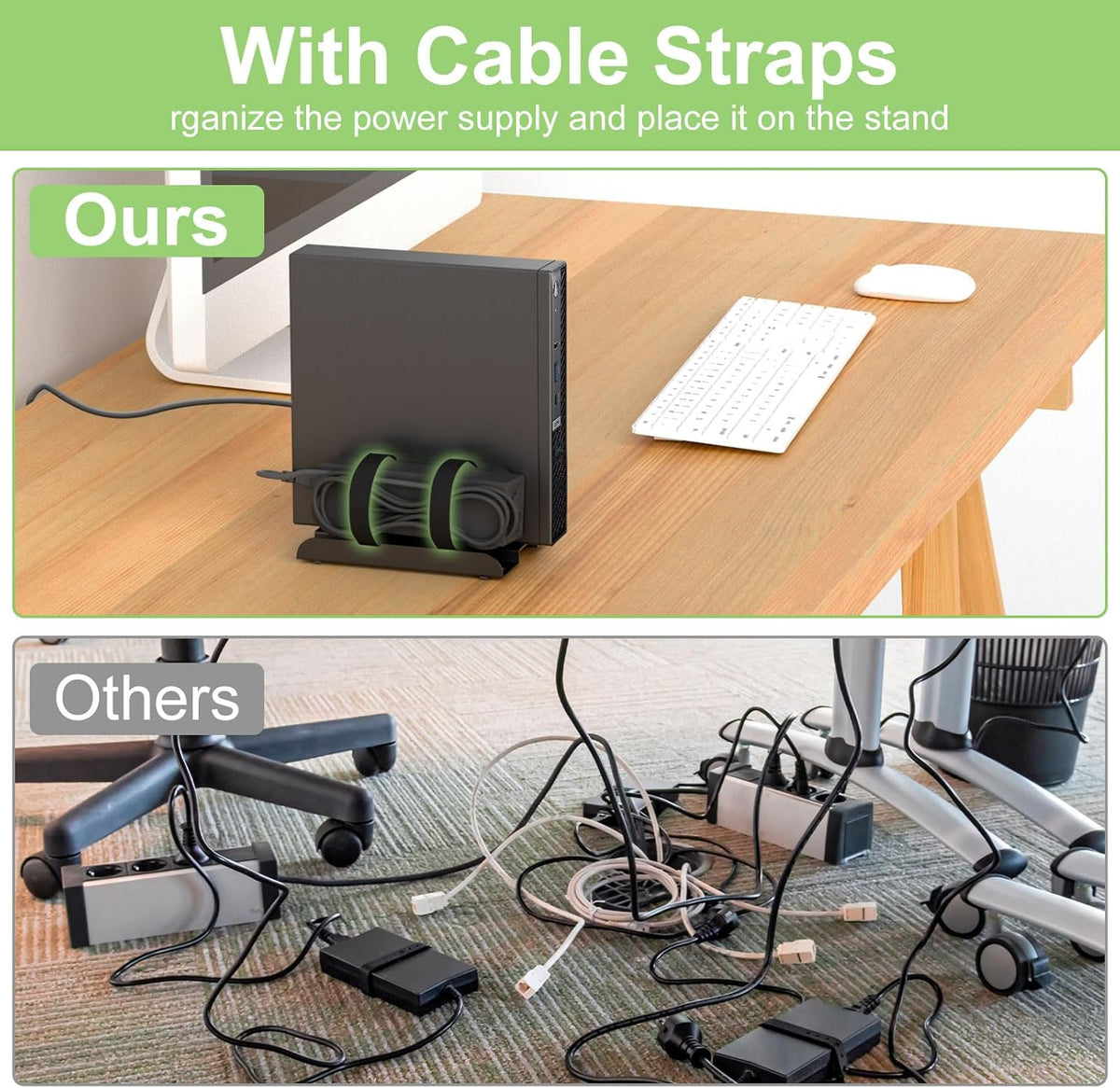 Adjustable Vertical Desk Stand for Mini PC N587159