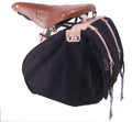 Canvas Medium Saddle Bag - Black M546