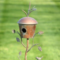 Large Copper Colored Birdhouse Garden Stakes P4717