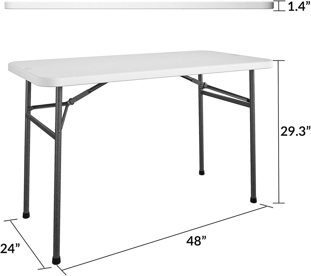 White 4 ft. Folding Utility Table Z715