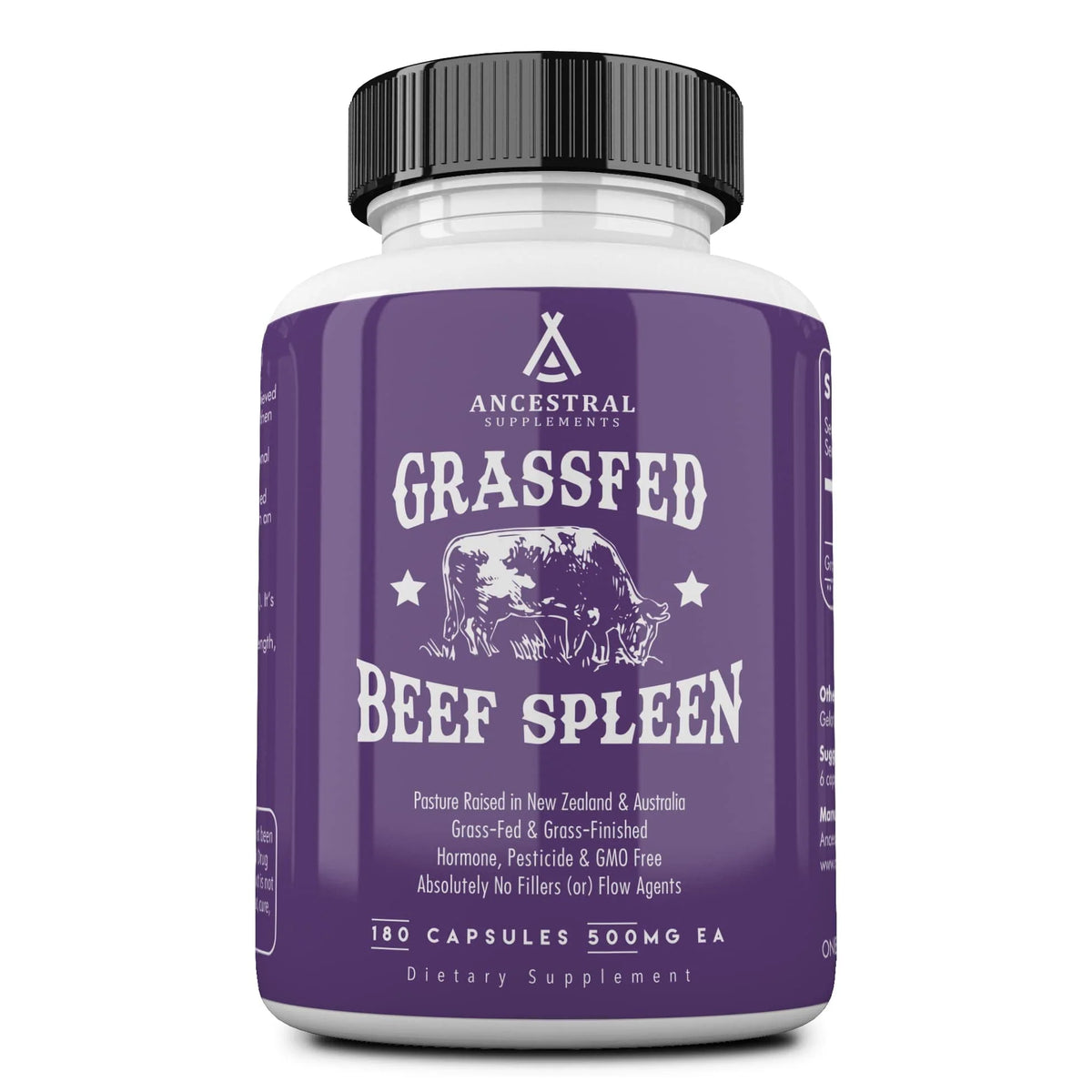 Grass Fed Beef Spleen Supplement, 3000mg, 180 Capsules L740810