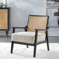 Black Cane and Solid Wood Accent Chair V162874