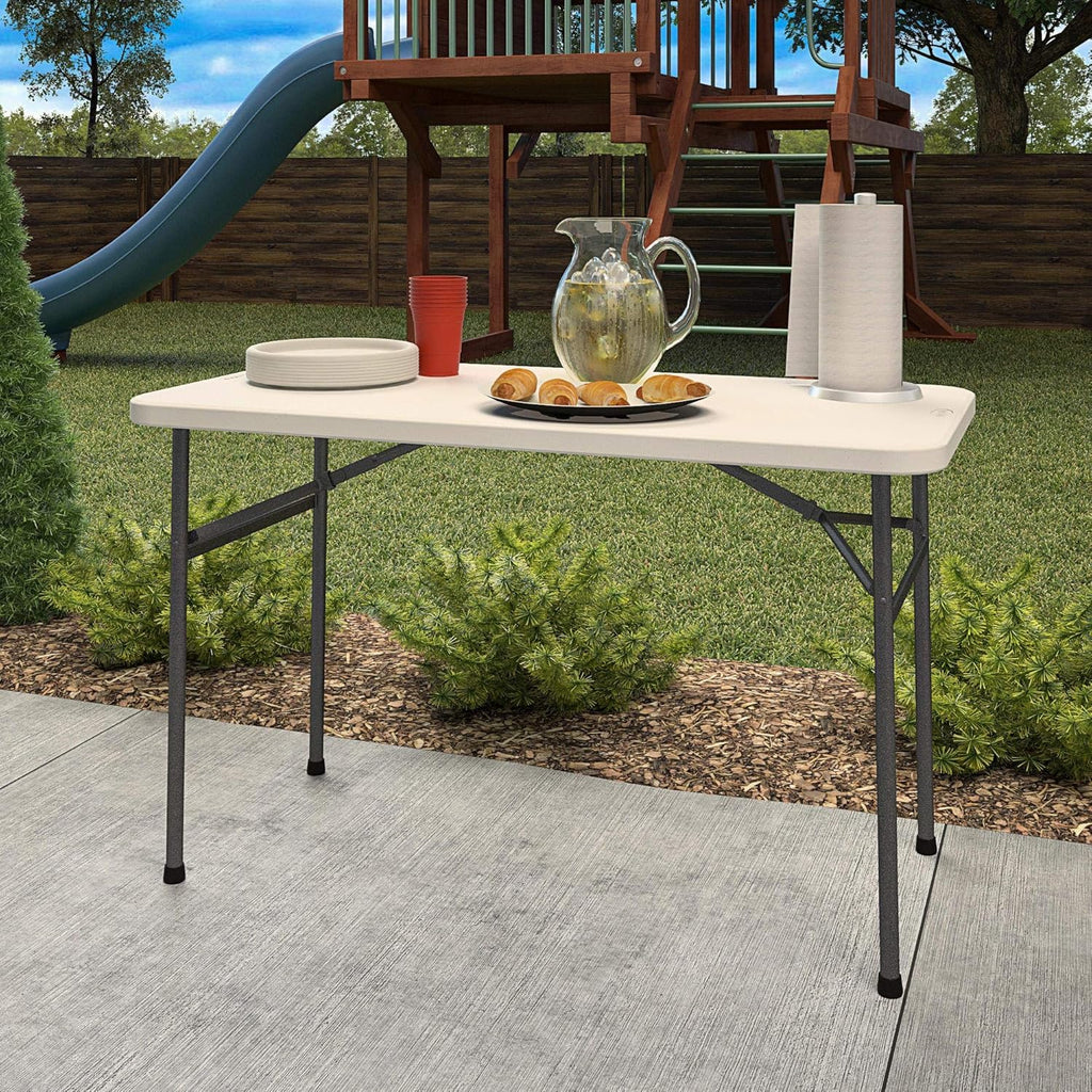 White 4 ft. Folding Utility Table Z715