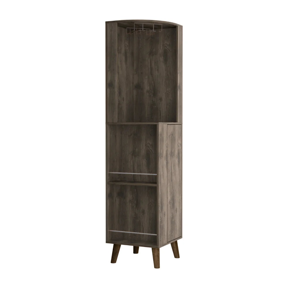 Dark Brown Corner Bar Cabinet T463147
