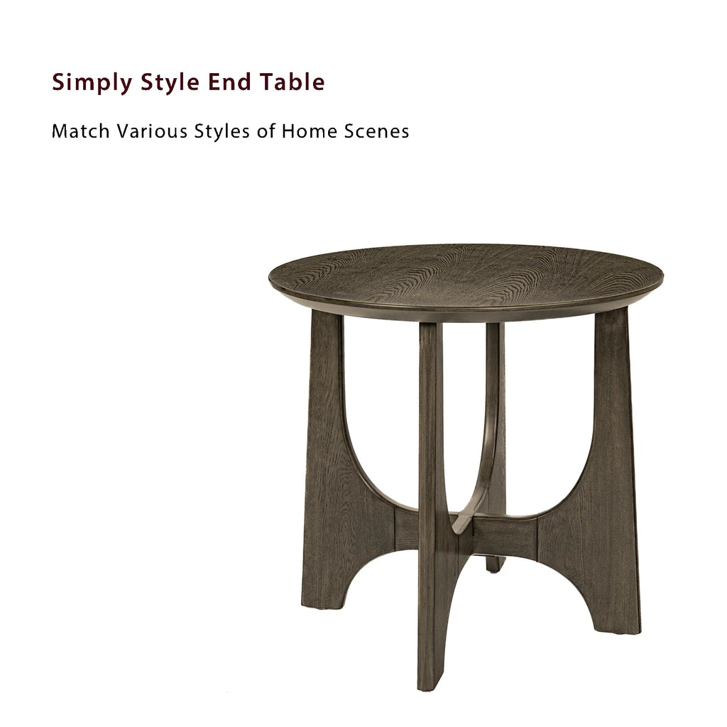 Round Wooden Side Table F5271
