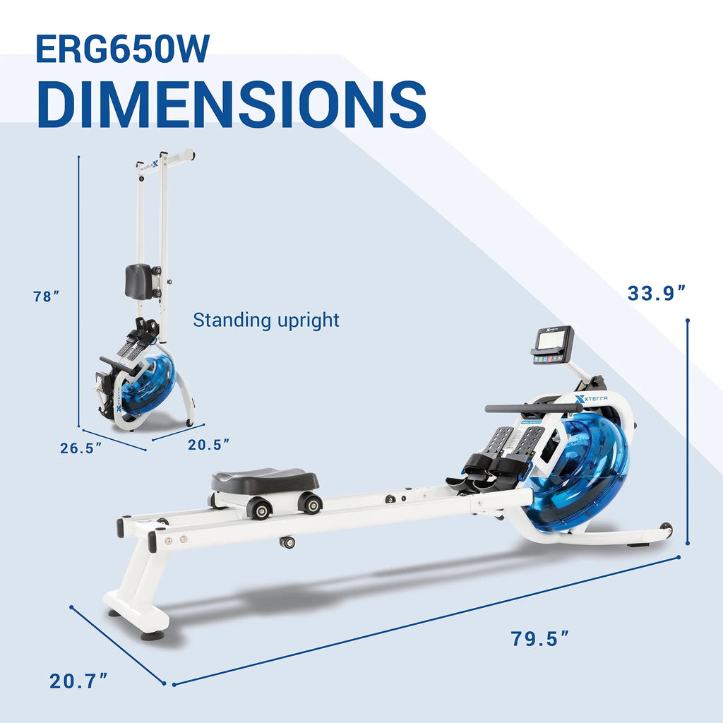 Water Rowing Machine with 6 Resistance Levels and LCD Display L778680