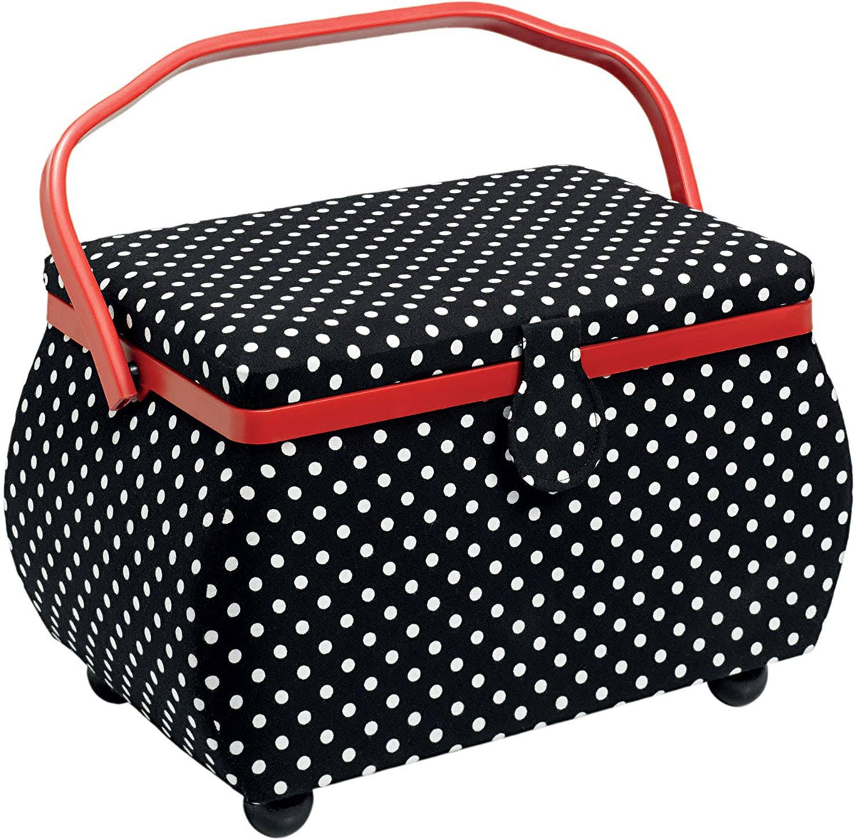 Black & White Polka Dot Print Sewing Basket M368