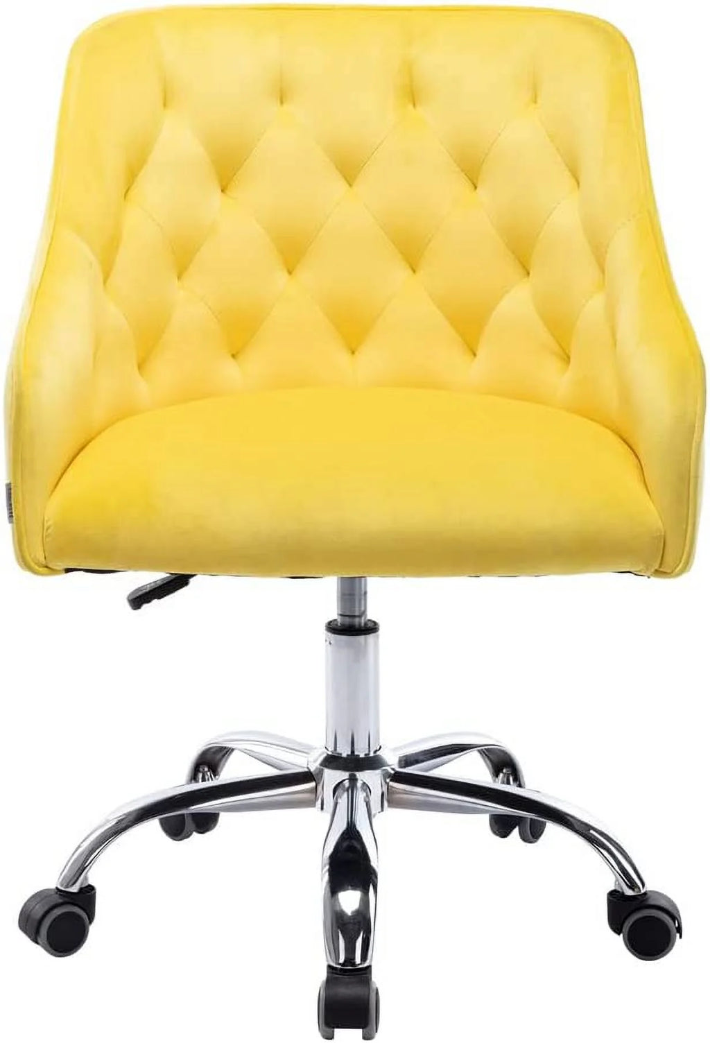 Velvet Upholstered Tufted Swivel Office Chair with Wheels Y381