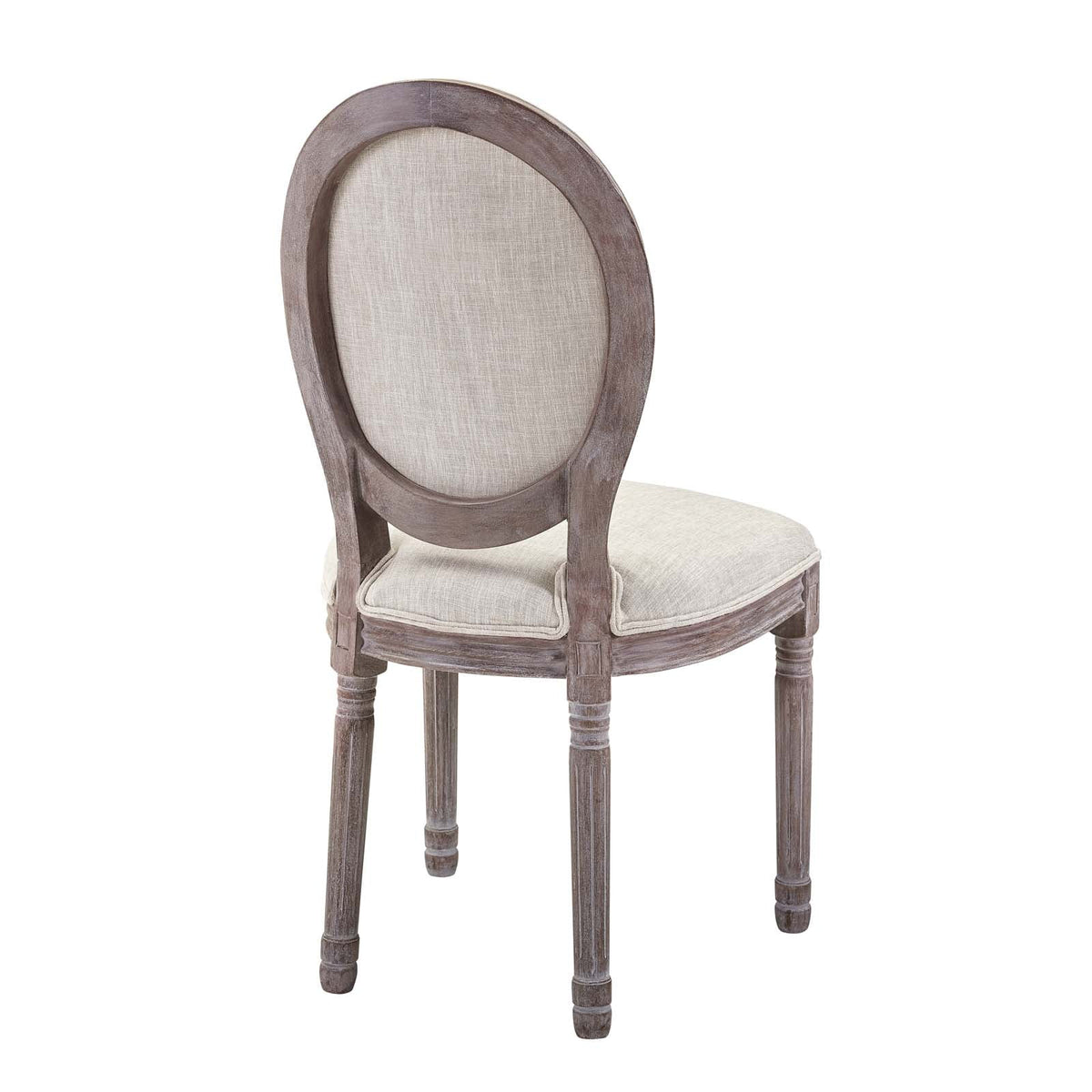 Beige Fabric Wood Dining Chair Set of Four Z542