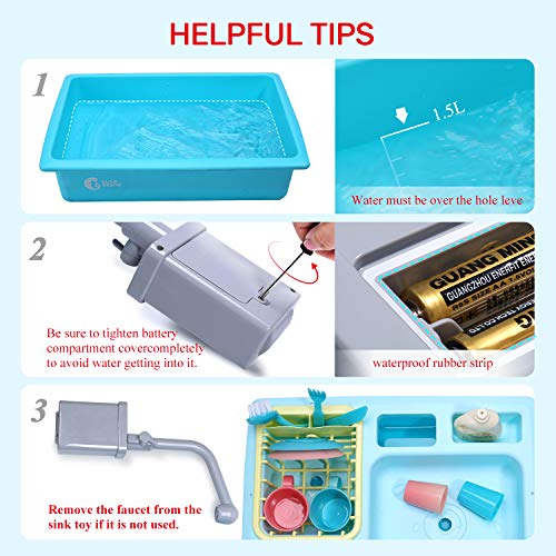 Color Changing Kitchen Sink Toys with Running Water Q94855