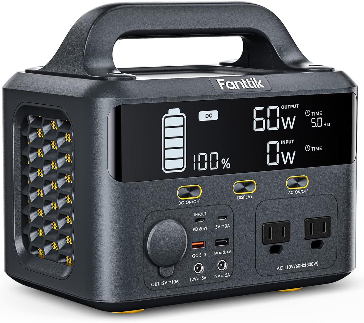 Portable Power Station 299Wh Lithium Battery with 2 AC Outlets T289902