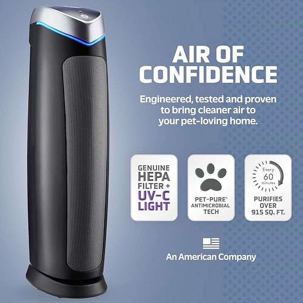 HEPA 13 Air Purifier, Black, 28" O5904