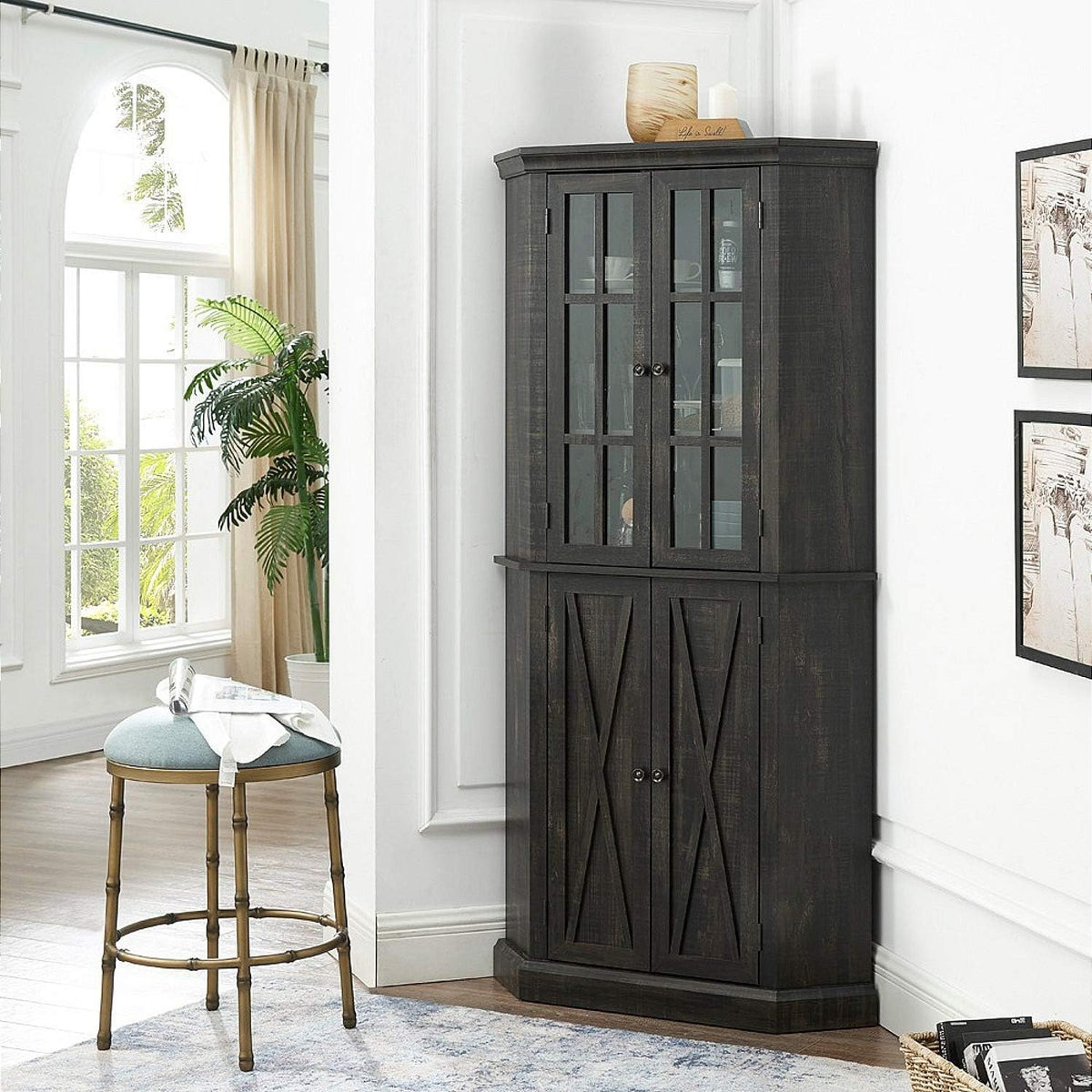 Charcoal Corner Cabinet K92916