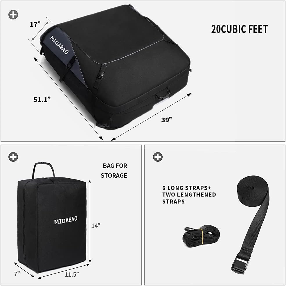 20 Cubic Waterproof Car Roof Top Carrier P3511