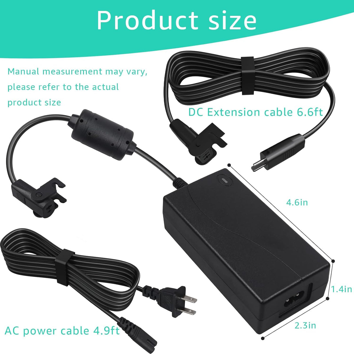 2-Pin 29V2A Power Adapter with Extension Cord for Recliner, Black V27721