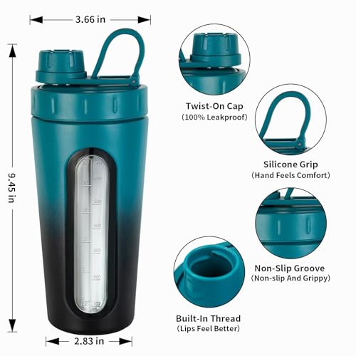 28 oz Stainless Steel Protein Shaker Bottle V105291