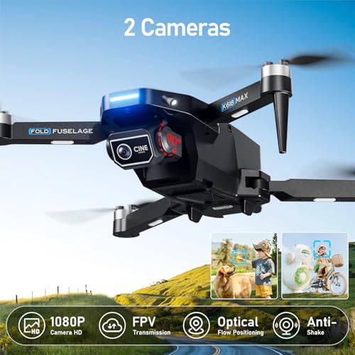 Drone with Camera 1080P FPV Quadcopter Brushless Motor Black E4531