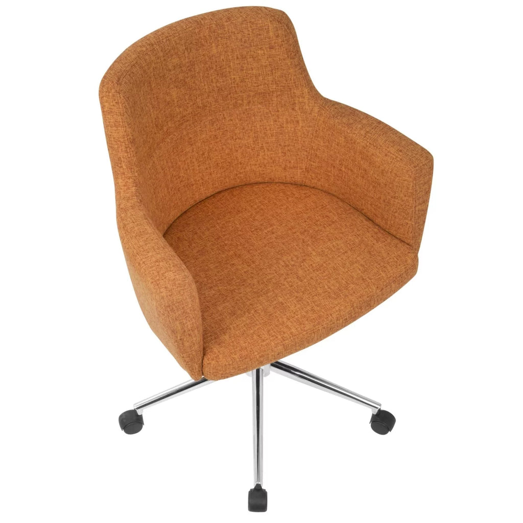 Adjustable Orange Metal Fabric Office Chair O5190